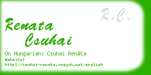 renata csuhai business card
